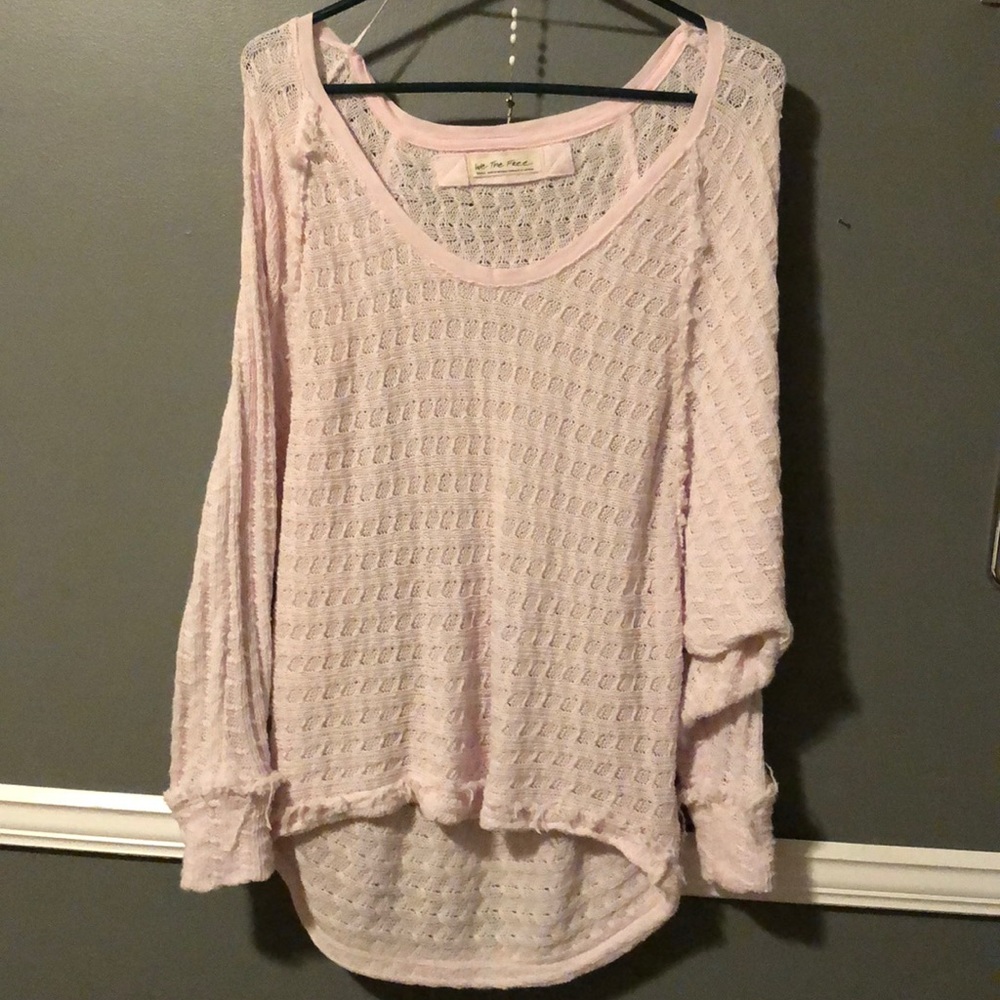 Over sized light pink knitted sweater